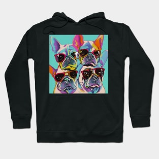 Colorful Cool Dog French Bulldog Vibes! Hoodie